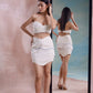 Wave Mini Skirt with Floret Bustier