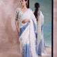 Scalloped Ombre Saree