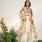 TANGERINE CASCADE LEHENGA