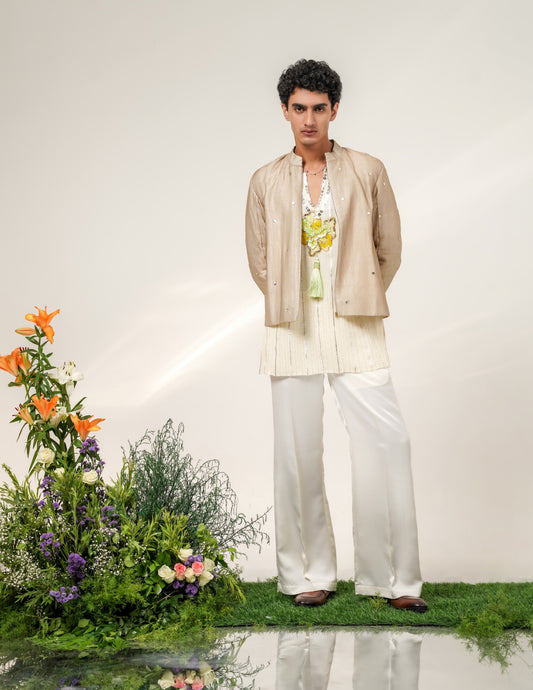 DISPERSED TISSUE BANDHGALA SET