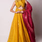 Chanderi Kalidar With Cutout At Waist Paired With Dupatta