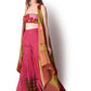 Patchwork Tissue Jacket Paired With Sharara Set