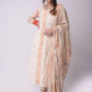 Printed Panel Straight Kurta With Cropped Pants And Dupatta.
