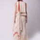 Ivory Flared Crop Top With Tiered Sharara Set